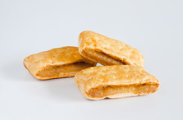 Traditional pineapple jam in roll pies.