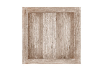 old wooden panel or wood frame texture isolated on white background ,clipping path included for design.