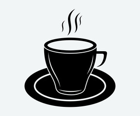 Coffee and tea cup Printable Vector Illustration. coffee and tea cup vector, coffee and tea cup Clipart, coffee cup Symbol, icon, Logo