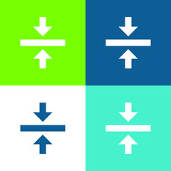 Align Flat four color minimal icon set