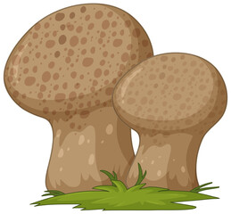 Fungus cartoon style isolated on white background
