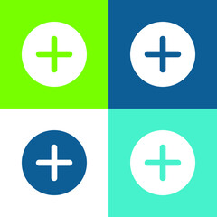 Add Flat four color minimal icon set