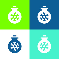 Bauble Flat four color minimal icon set