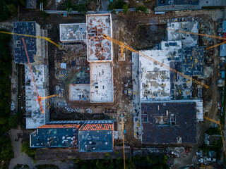 Fototapeta na wymiar aerial view of construction site