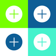 Add Flat four color minimal icon set