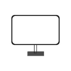 Computer monitor isolated on white, clipping path