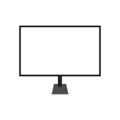Fototapeta premium A realistic computer monitor in apple Imac style isolated on transparent background. Vector mockup. Vector illustration.