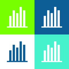 Obraz premium Bar Graph Flat four color minimal icon set