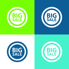 Big Sale Badge Flat four color minimal icon set