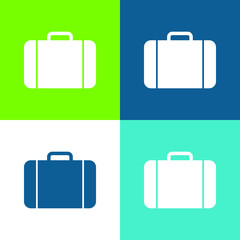 Black Baggage Tool Flat four color minimal icon set