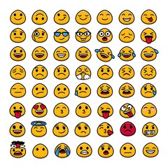 Set Emoji vector Various Free Vector