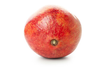 Ripe fresh pomegranate isolated on white background