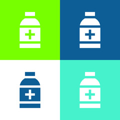 Alcohol Flat four color minimal icon set