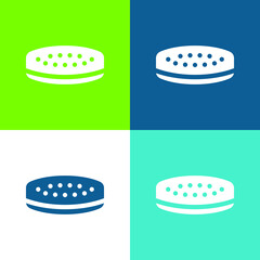 Balance Flat four color minimal icon set