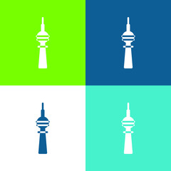 Berlin Flat four color minimal icon set