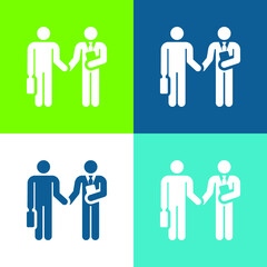 Bargain Flat four color minimal icon set