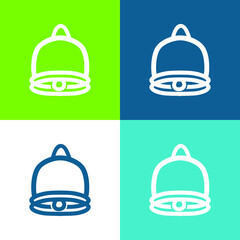Fototapeta premium Bell Hand Drawn Interface Symbol Flat four color minimal icon set