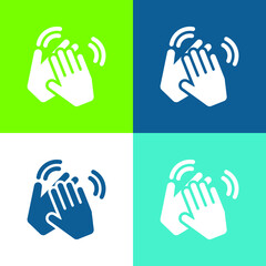 Applause Flat four color minimal icon set