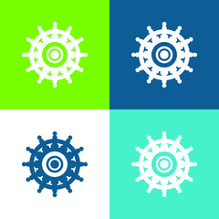 Big Helm Flat four color minimal icon set