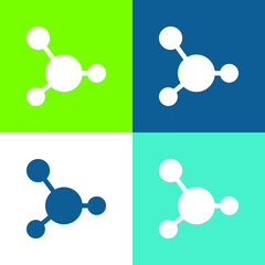 Blood Flat four color minimal icon set