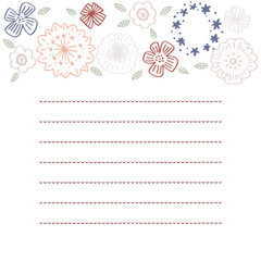 赤系フラワーお手紙フレーム