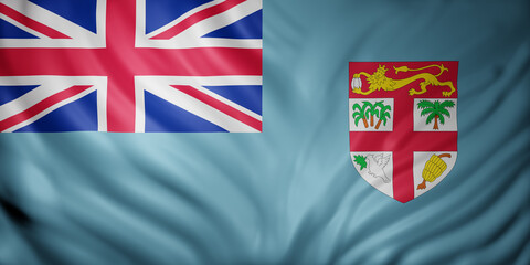 Fototapeta premium Fiji 3d flag