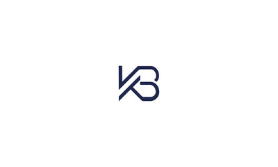 KB logo initial letter design template vector