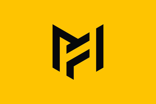 MF letter logo design on luxury background. FM monogram initials letter logo concept. MF icon design. FM elegant and Professional letter icon design on black background. M F FM MF