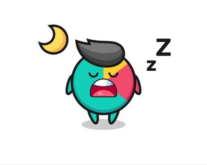 Obraz premium chart character illustration sleeping at night