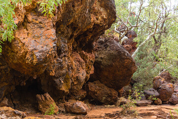 オーストラリア　西オーストラリア州にあるカリジニ国立公園の岩石