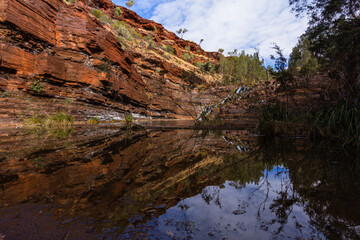 オーストラリア　西オーストラリア州にあるカリジニ国立公園のデイルズ渓谷とフォーテスキュー・フォールズ