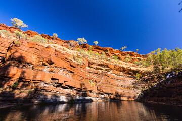 Fototapeta na wymiar オーストラリア　西オーストラリア州にあるカリジニ国立公園のデイルズ渓谷とフォーテスキュー・フォールズ