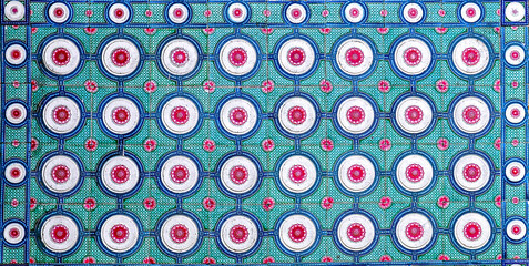 Peranakan tiles in turquoise