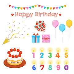 誕生日の素材セット