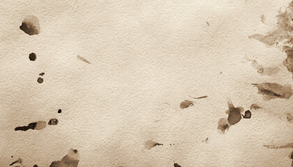 Abstract watercolor on paper texture as background. In Sepia toned. Retro style