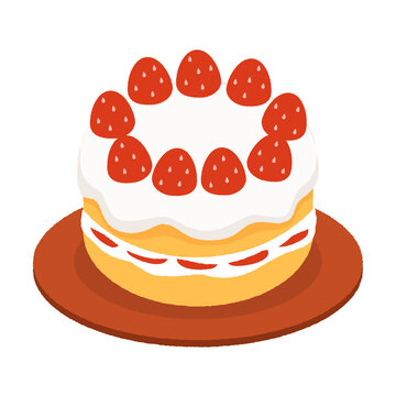 recommend clip art: 苺のショートケーキのイラスト