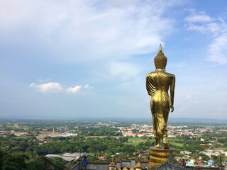 View of Nan province, Thailand, at Temple Phrathat Khao Noi.