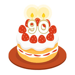 90歳の誕生日ケーキ、卒寿のお祝いケーキ