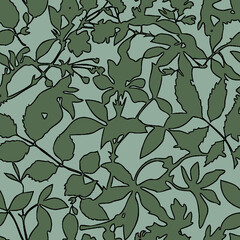 seamless pattern with leaves