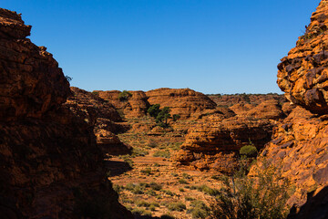 オーストラリア　ノーザンテリトリーにあるワタルカ国立公園内のキングス・キャニオン