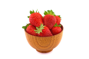 Bowl of fresh healthy Garden strawberries