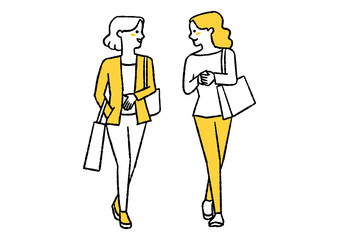 買い物している男女2人