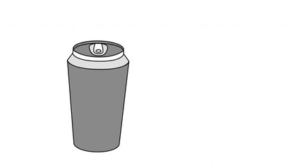 Cold drink, soda can seamless loop animation. Luma matte. - Powered by Adobe