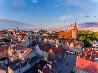 Olsztyn - the old town, the old town hall, the co-cathedral Basilica of Saint James, tenement...