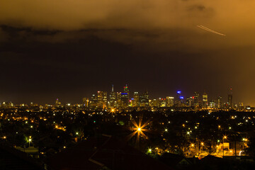 Fototapeta na wymiar オーストラリア　遠くから見たメルボルンの夜景