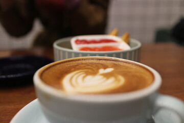 hot latte coffee