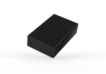 Soap and butter block wrap box mockup on isolated white background, packaging product package for design presentation, 3d illustration