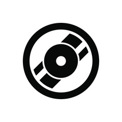 CD disc icon vector graphic illustration