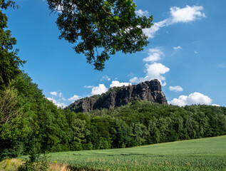 Blick auf den Lilienstein in der Sächsischen Schweiz