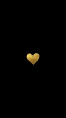 Wallpaper with a golden heart